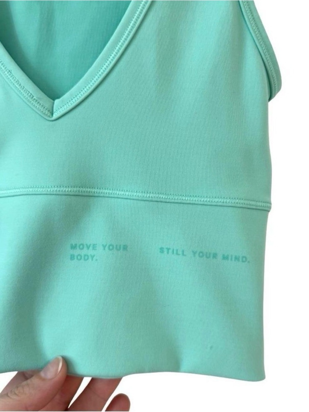 Lululemon Power Pivot Everlux Tank Wild Mint XXSS Reversible Spell-Out Workout - Picture 6 of 6